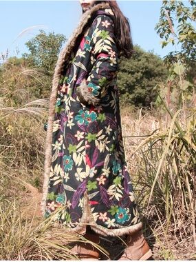 LZJN long hooded trench coat. One size.